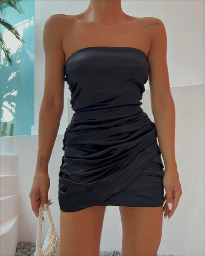 Black Draped Dress