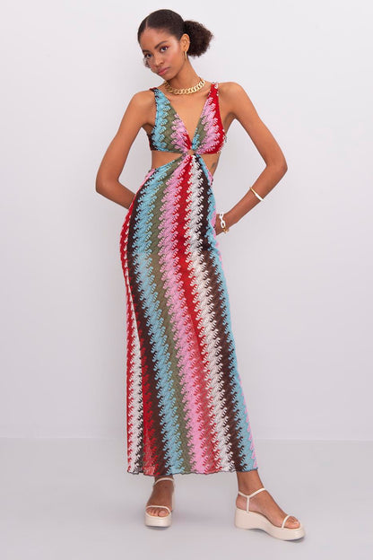 Herringbone Maxi Dress