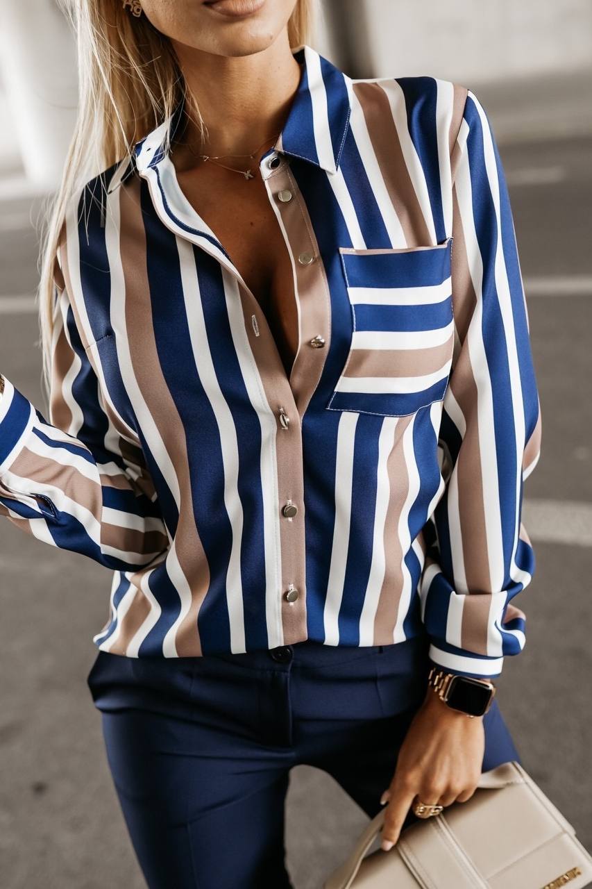 Striped Satin Shirt