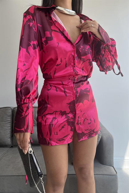 Rose Mini Shirt Dress