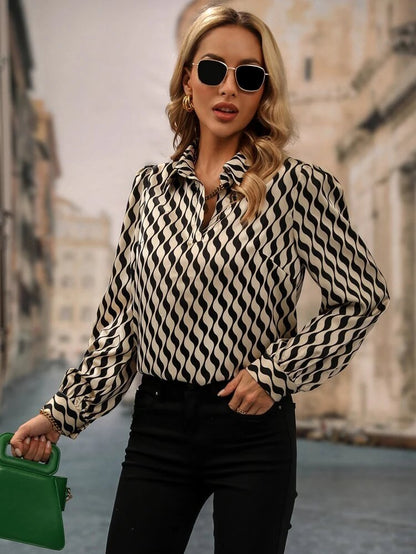 Printed Satin Shirt